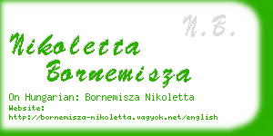 nikoletta bornemisza business card